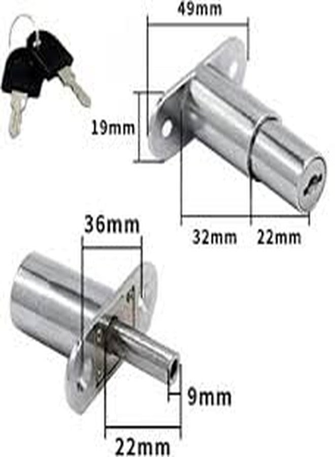 Kunal قفل خزانة كونال بوش 32 | أقفال متعددة | قفل درج | مفتاحان | مصنوع من الزنك والكروم | مقاس 32 مم - Image 3